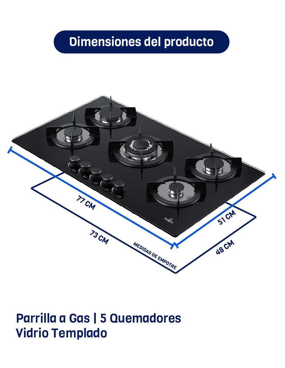 Parrilla a gas lp empotrable Naesi