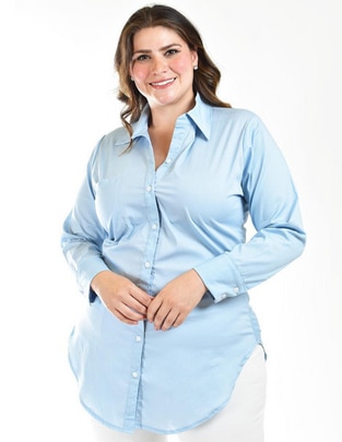 Blusa camisera manga larga para mujer 1