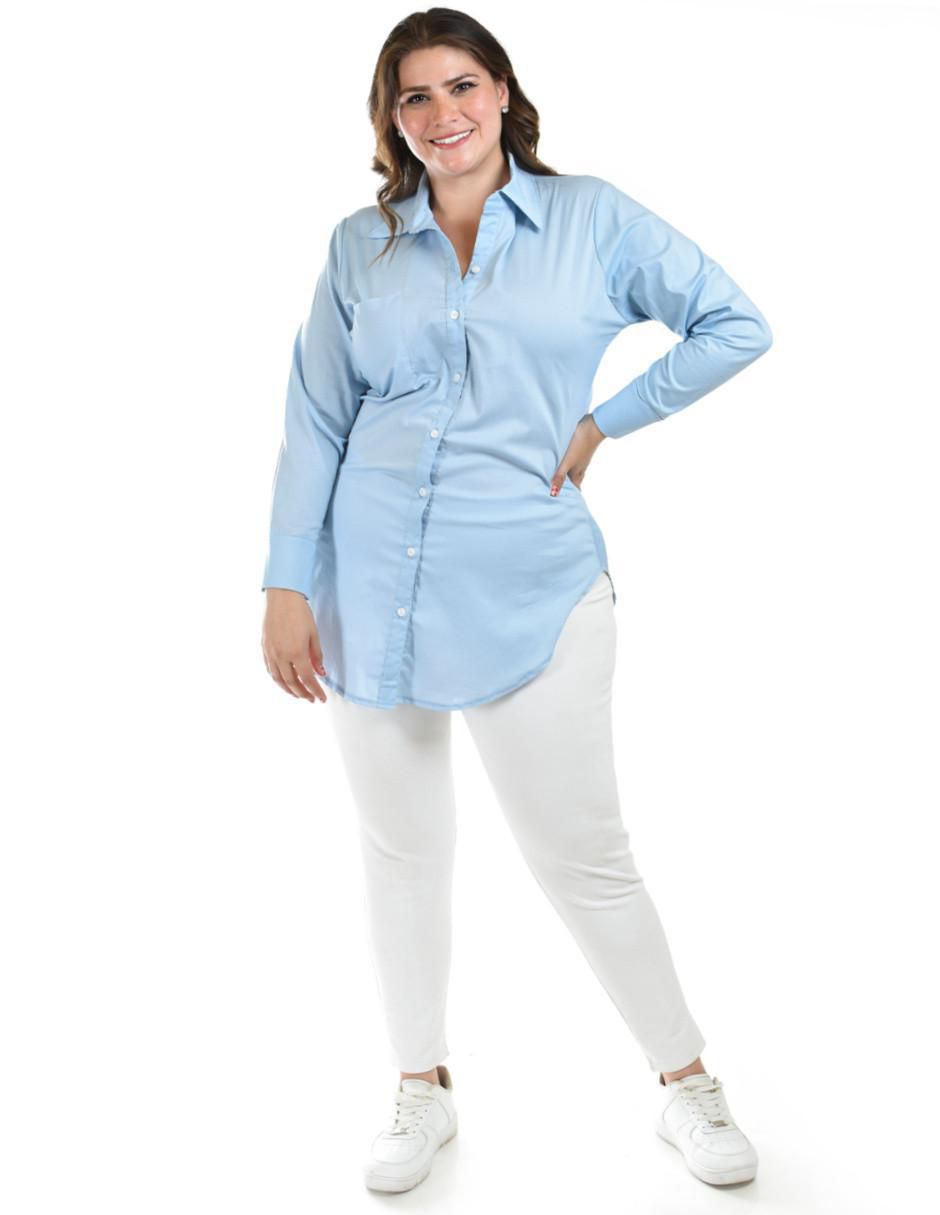 Blusa camisera manga larga para mujer 11