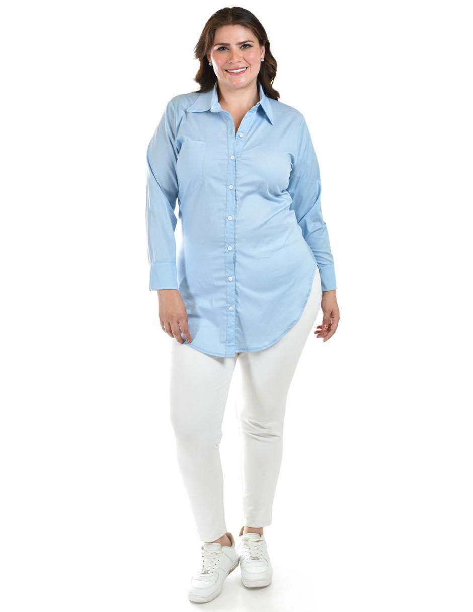 Blusa camisera manga larga para mujer 12