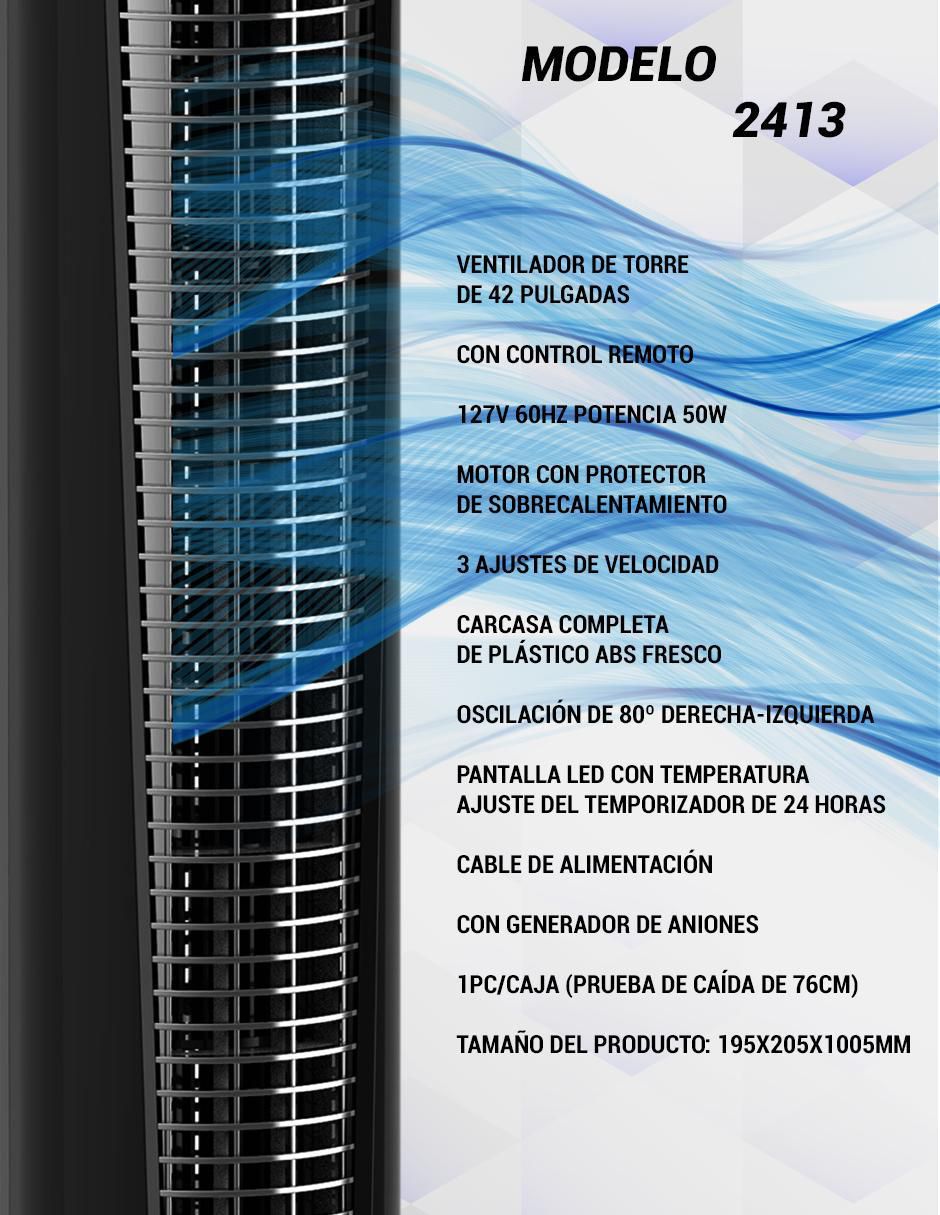 VENTILADOR DE TORRE 2413 ROOSEV, NEGROD