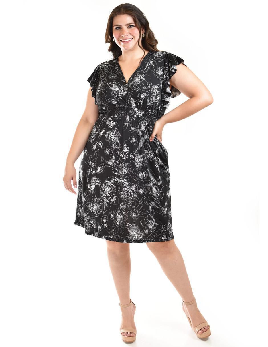 Vestido arriba rodilla casual para mujer 2