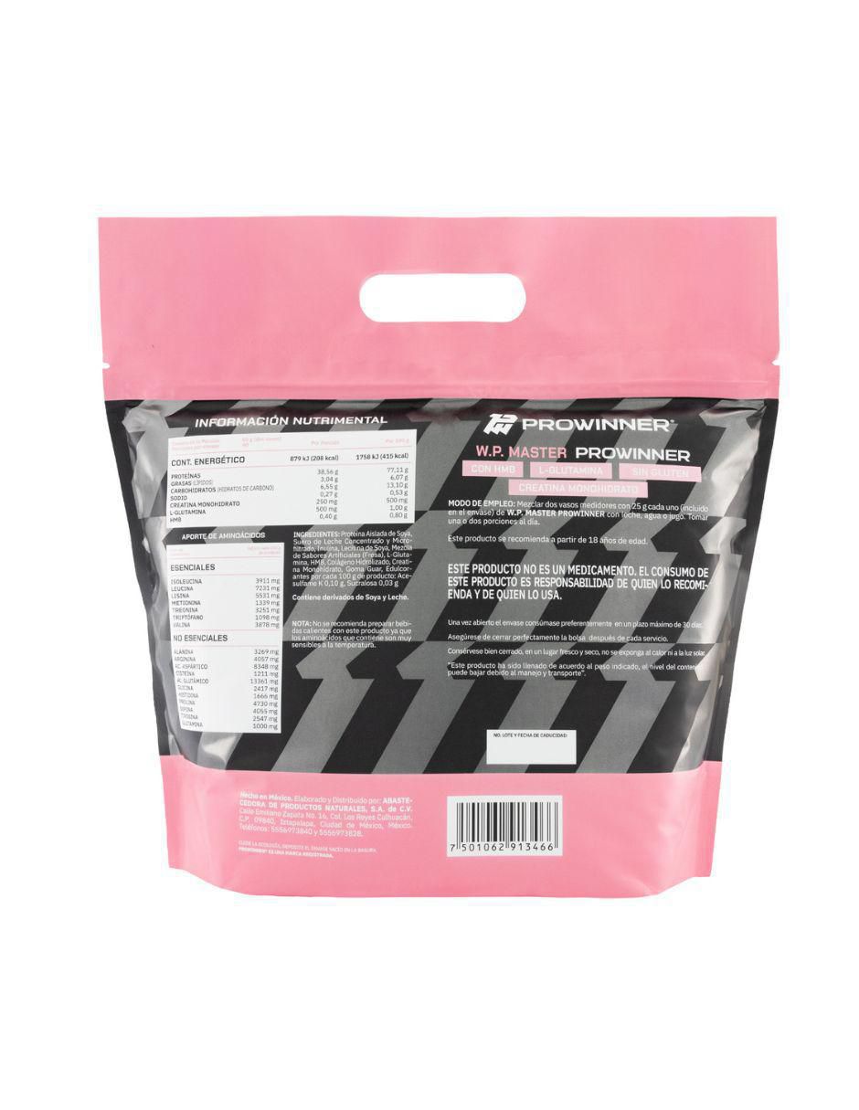 Suplemento WP Master (Whey protein) sabor fresa de 2 kg 3