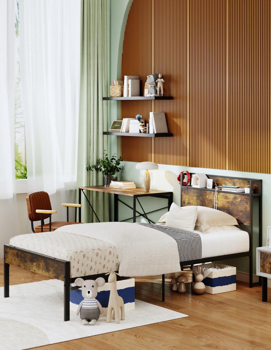 Cama Nami Twin de metal individual 3