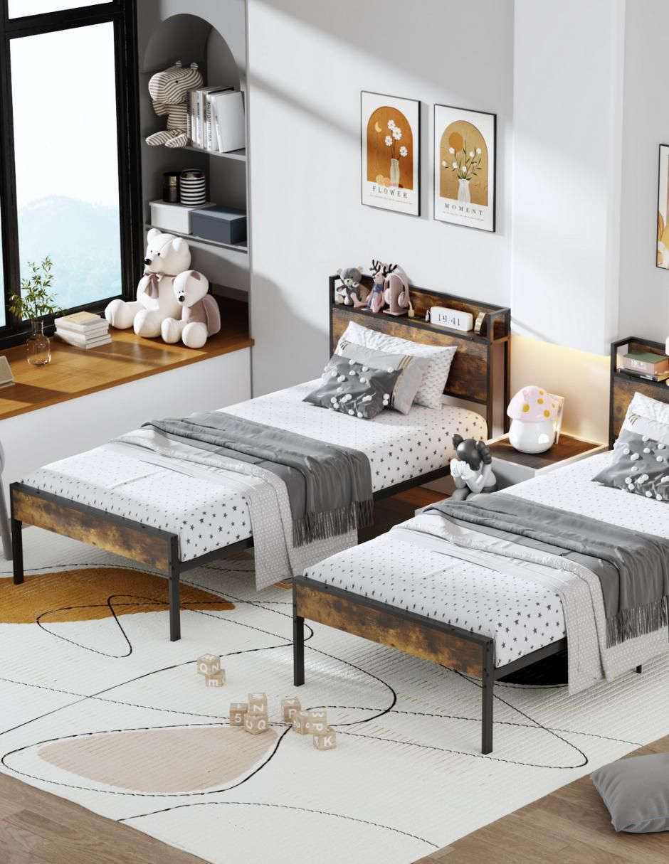 Cama Nami Twin de metal individual 4