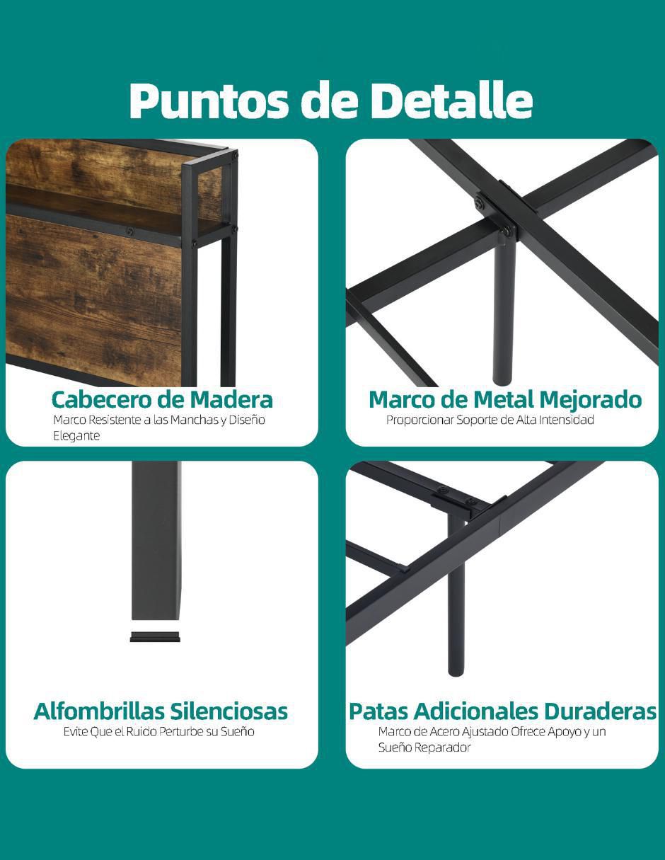 Cama Nami Twin de metal individual 7