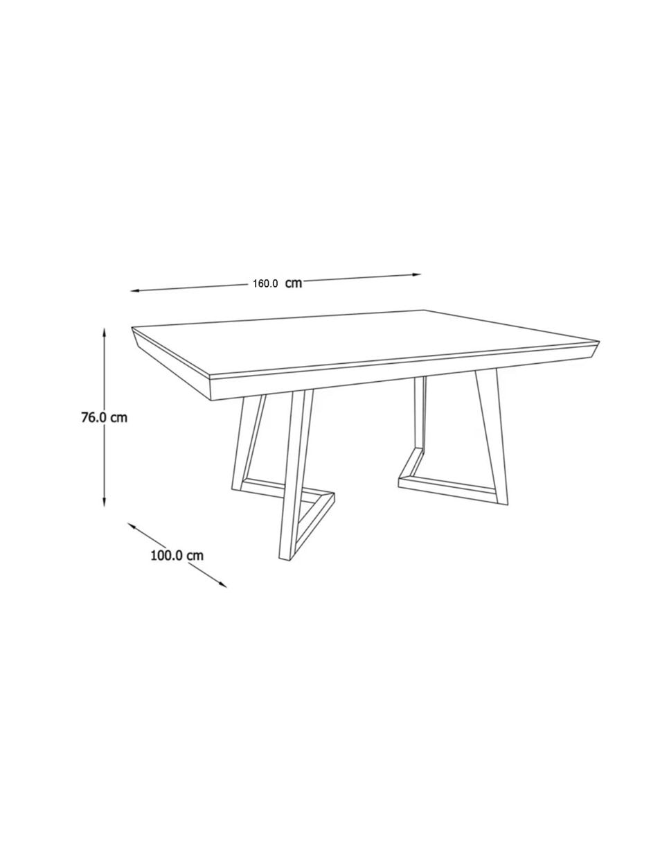 Mesa de comedor armable venice 3