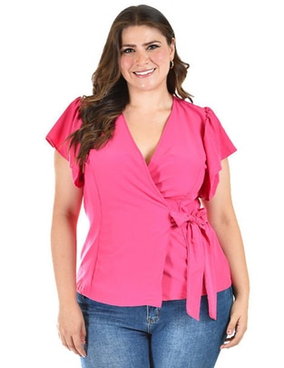 Blusa Roman Fashion manga corta para mujer