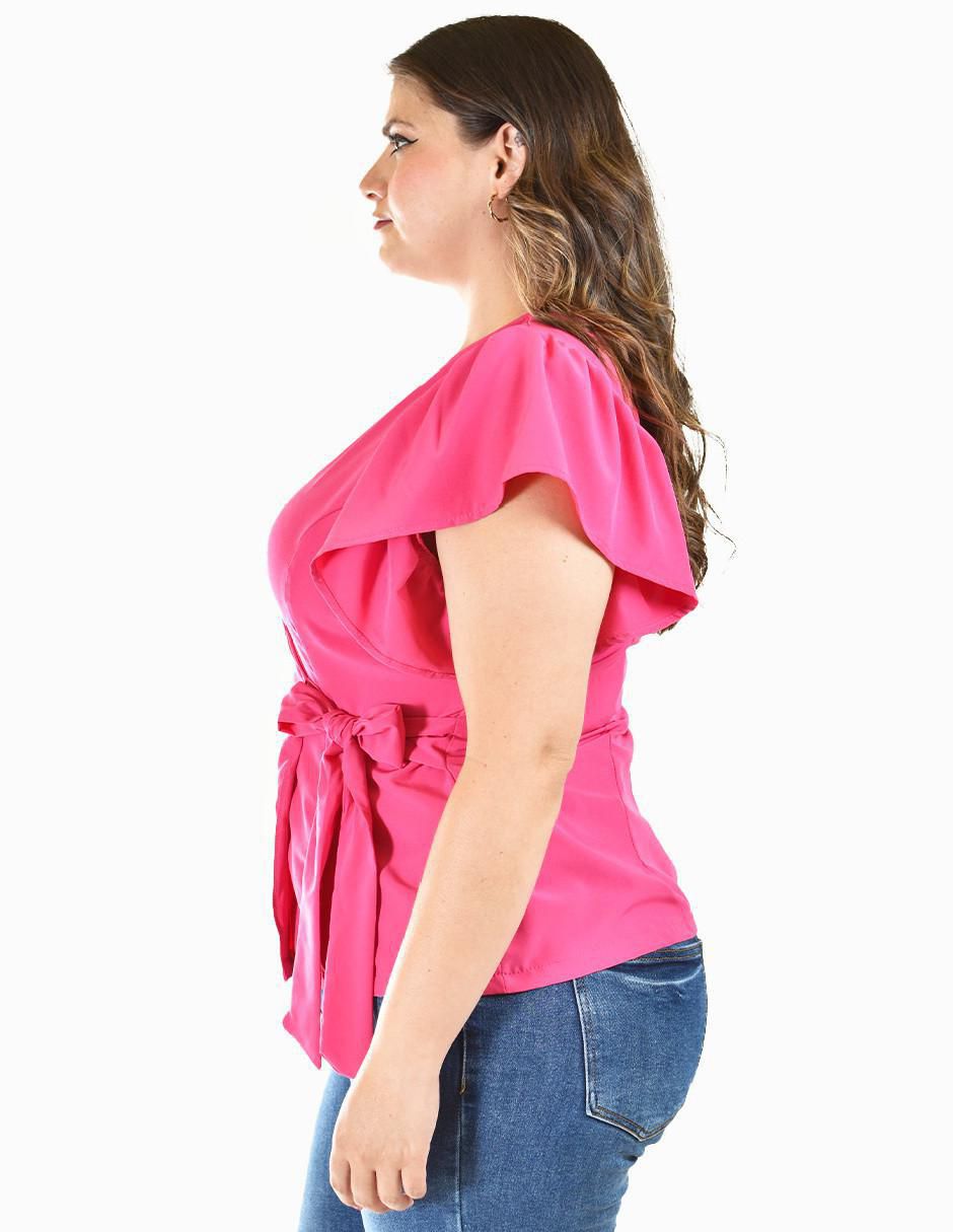 Blusa Roman Fashion manga corta para mujer