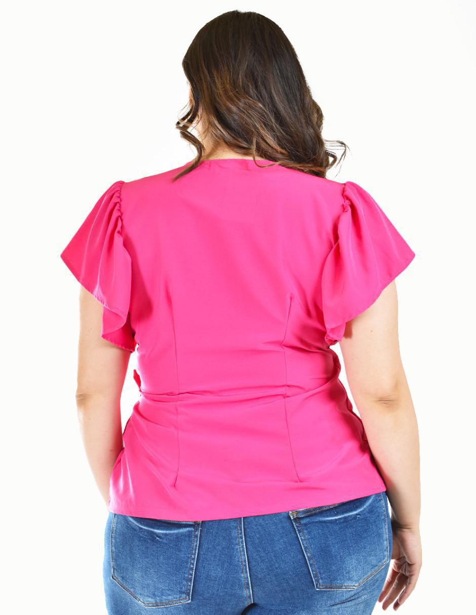 Blusa Roman Fashion manga corta para mujer