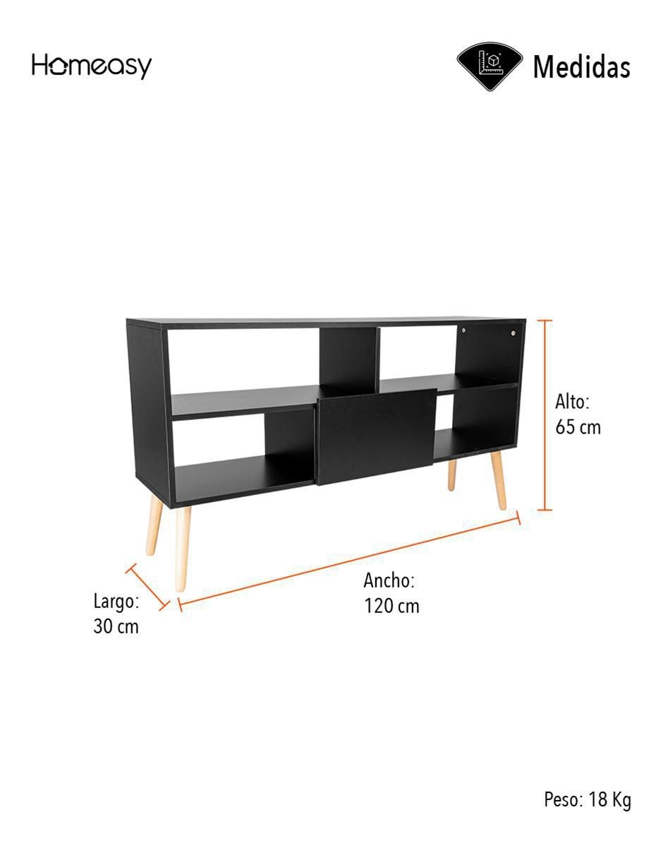 Mueble de TV armable de melamina 7