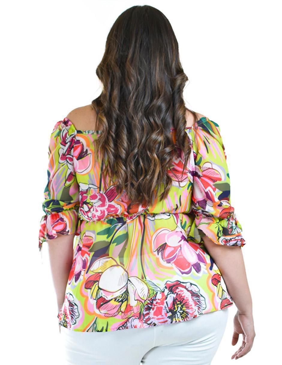 Blusa Roman Fashion manga 3/4 para mujer