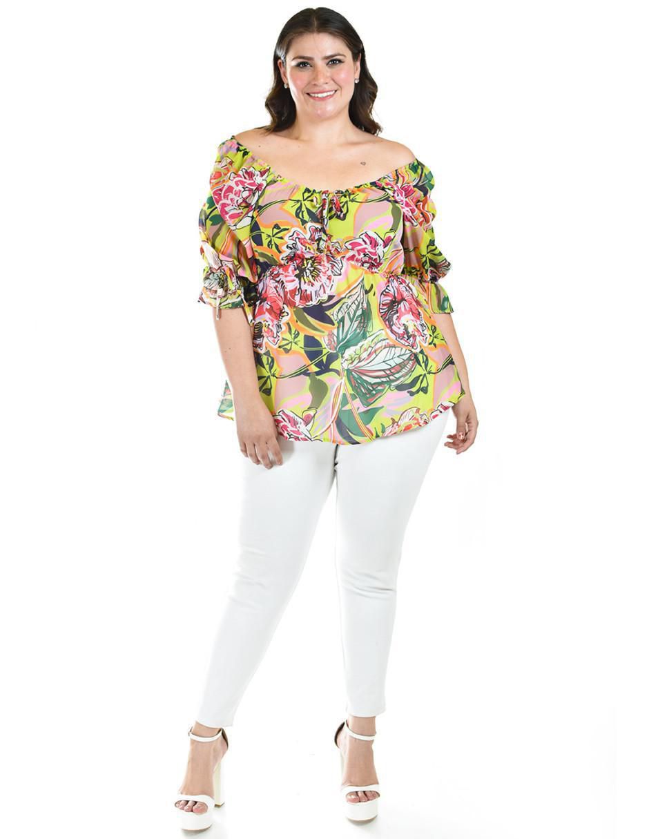 Blusa Roman Fashion manga 3/4 para mujer