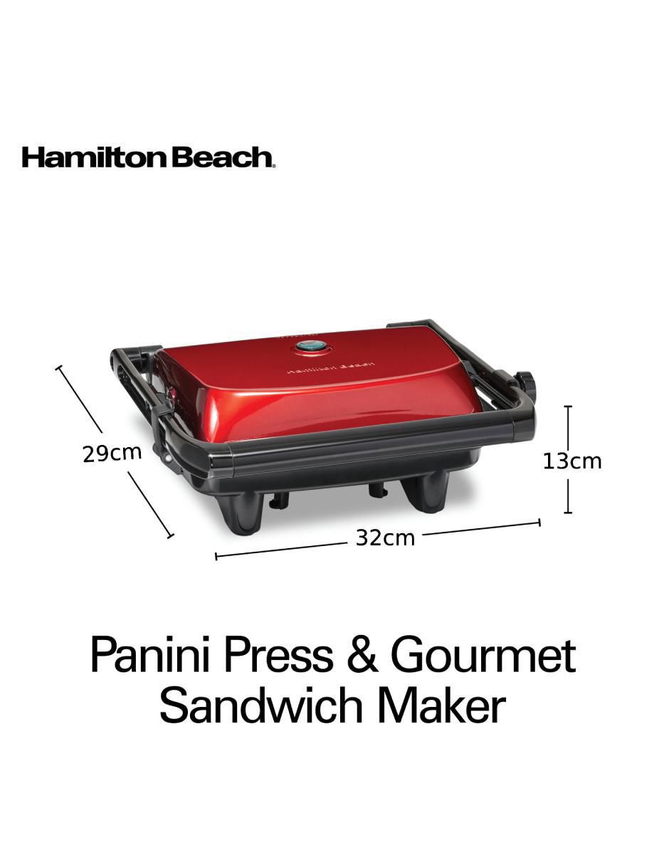 SANDWICHERA P2546 HAMILTON BEACH, ROJO 5