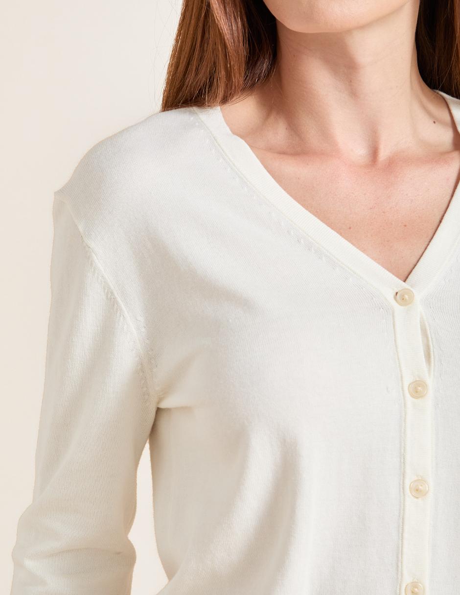 Suéter cuello v para mujer 4