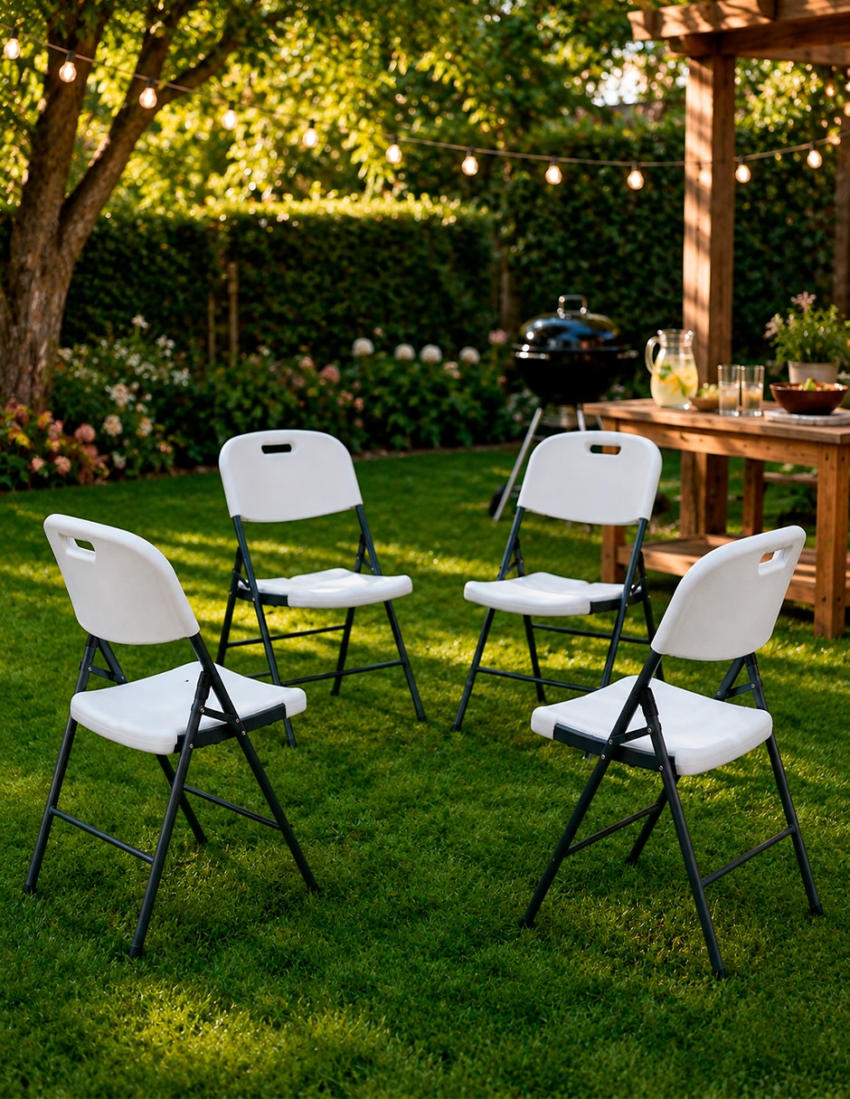 Set de sillas plegables 4 piezas 7
