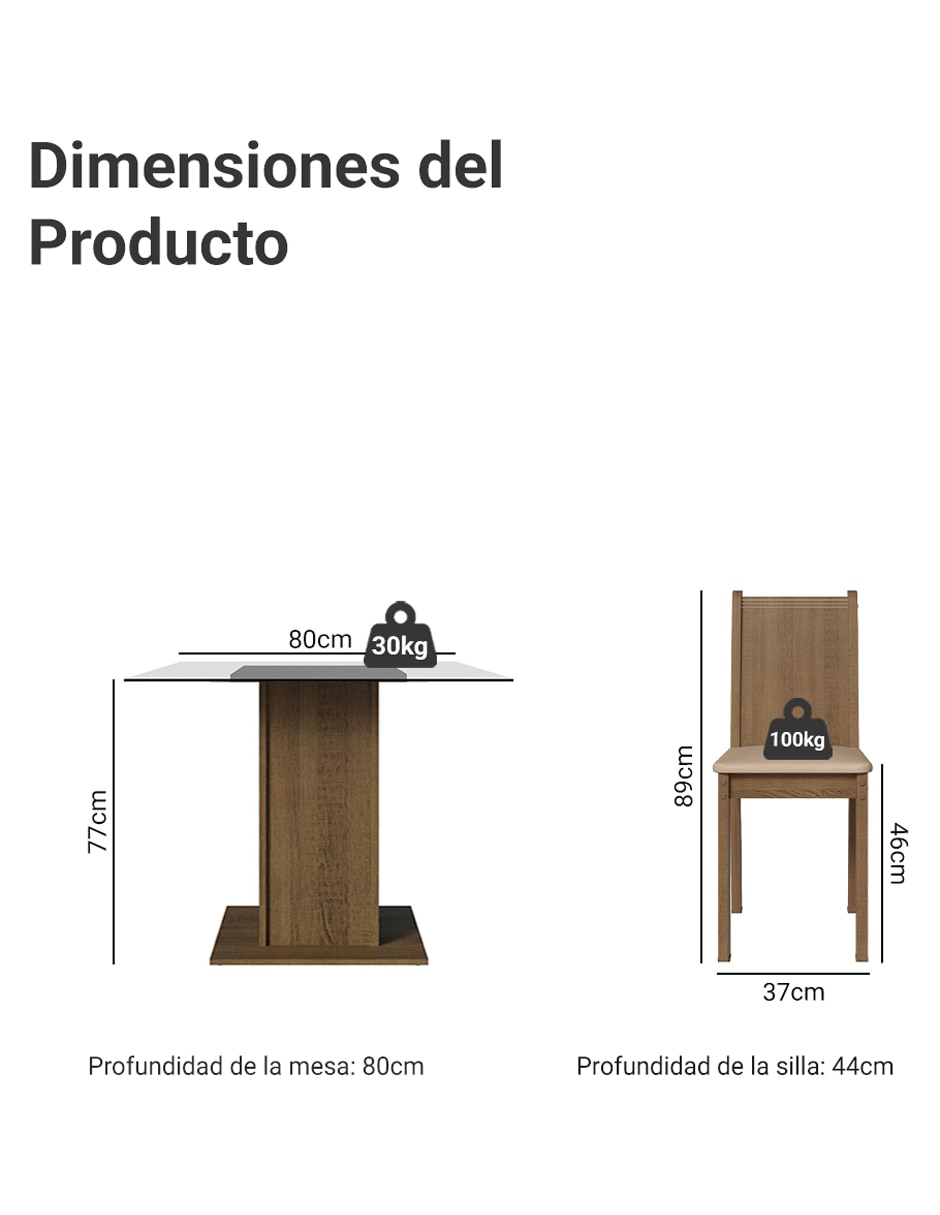 Comedor Magda para 4 personas 22