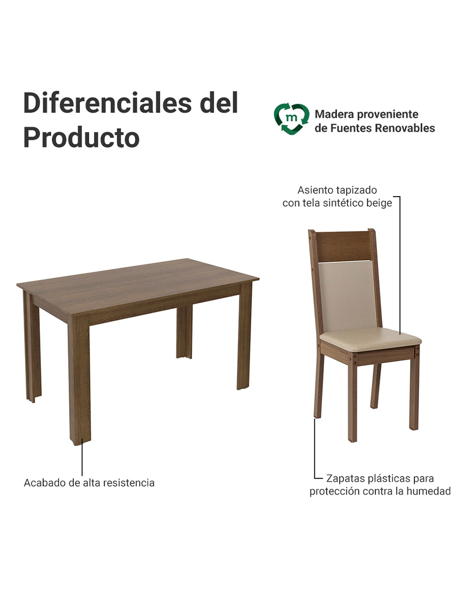 Comedor Honduras Madesa para 6 personas