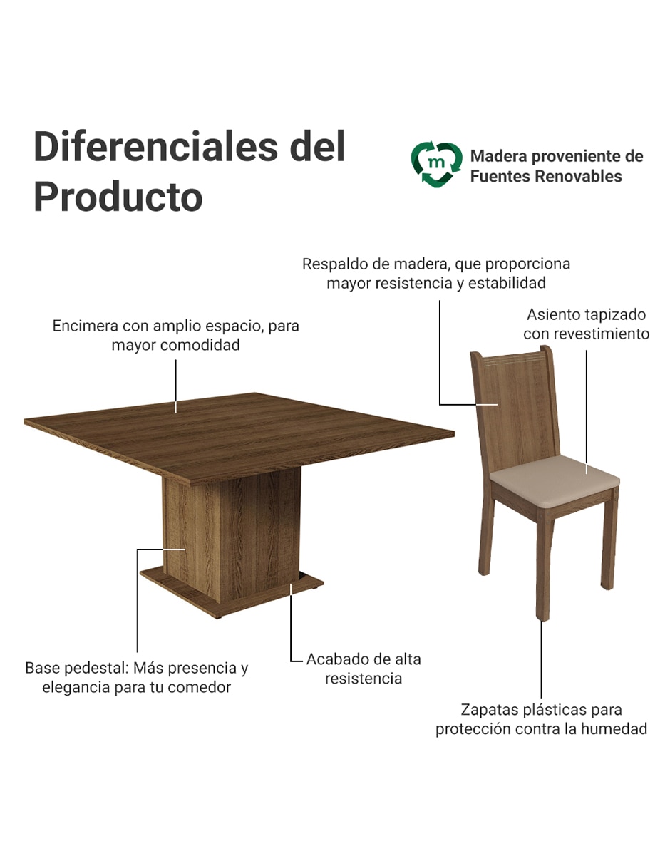 Comedor clarice para 8 personas