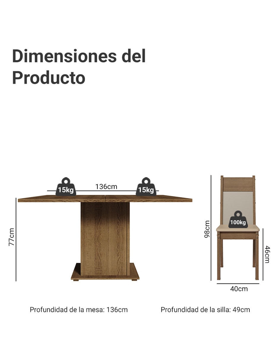 Comedor Panamá Madesa para 8 personas