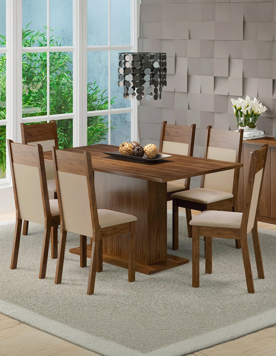Comedor Lousiana Madesa para 6 personas