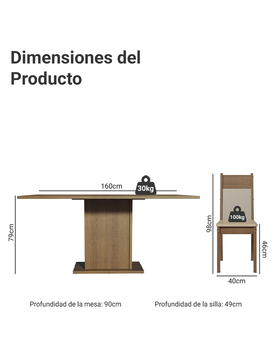 Comedor lousiana para 6 personas 12