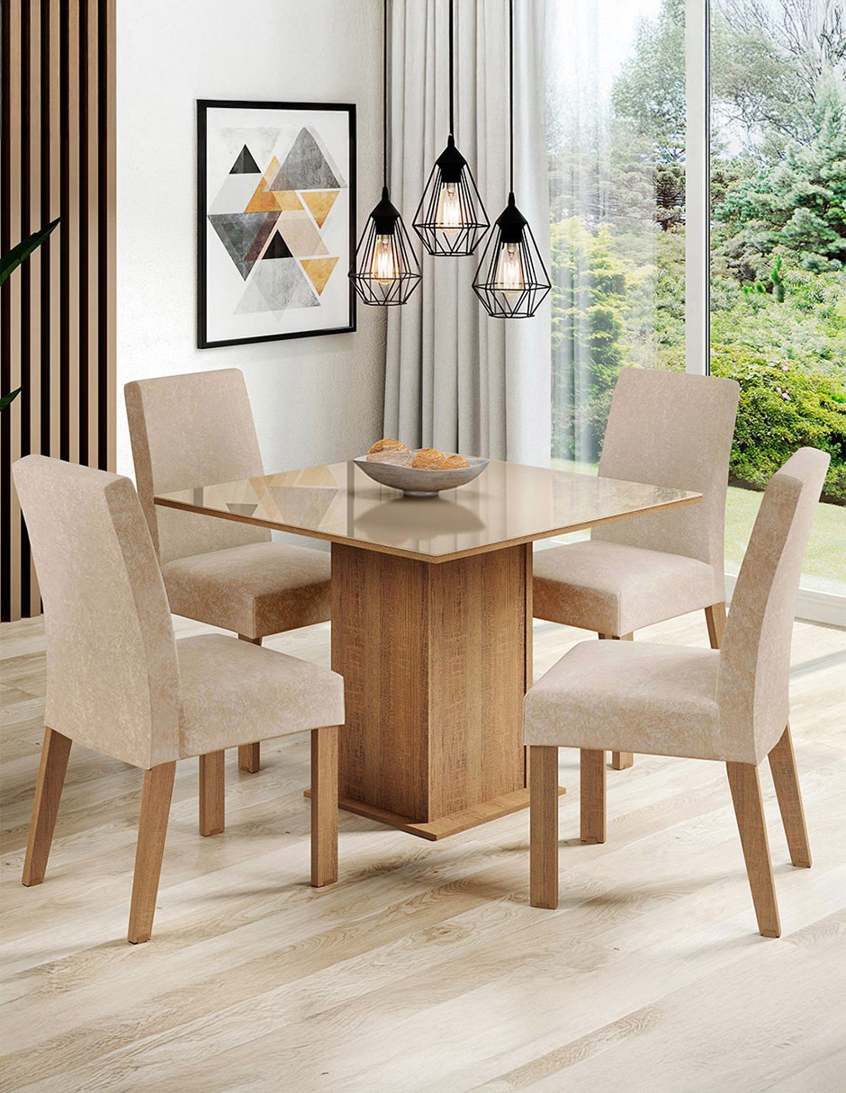 Comedor Evelin Madesa para 4 personas