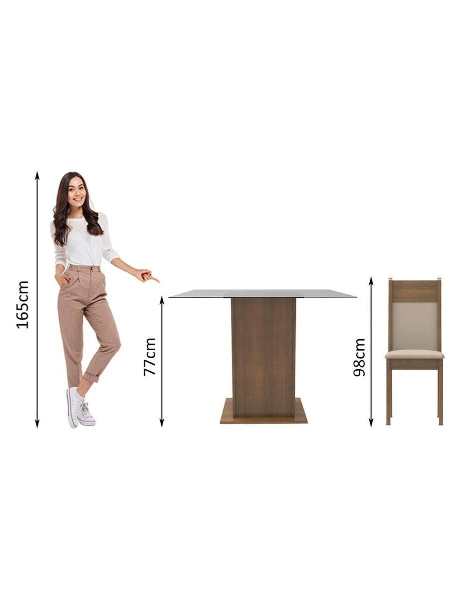Comedor Dallas Madesa para 4 personas