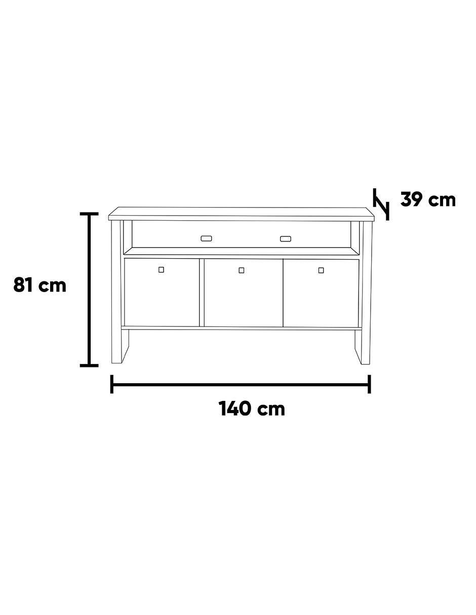 Mueble de TV armable de madera 4