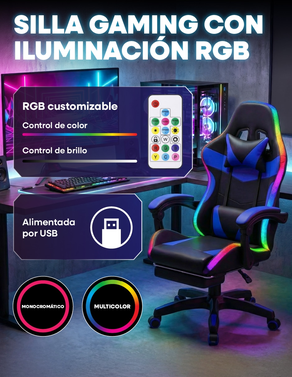 Silla gamer lumina 2 6