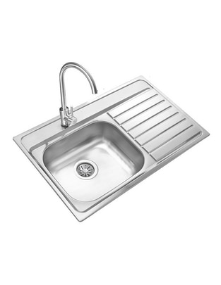 Tarja de acero inoxidable con escurridor derecho TEKAWAY800.5101C1EDMNI Tarja de acero inoxidable con escurridor derecho TEKAWAY800.5101C1EDMNI