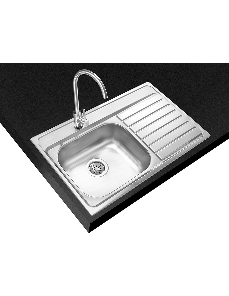 Tarja de acero inoxidable con escurridor derecho TEKAWAY800.5101C1EDMNI