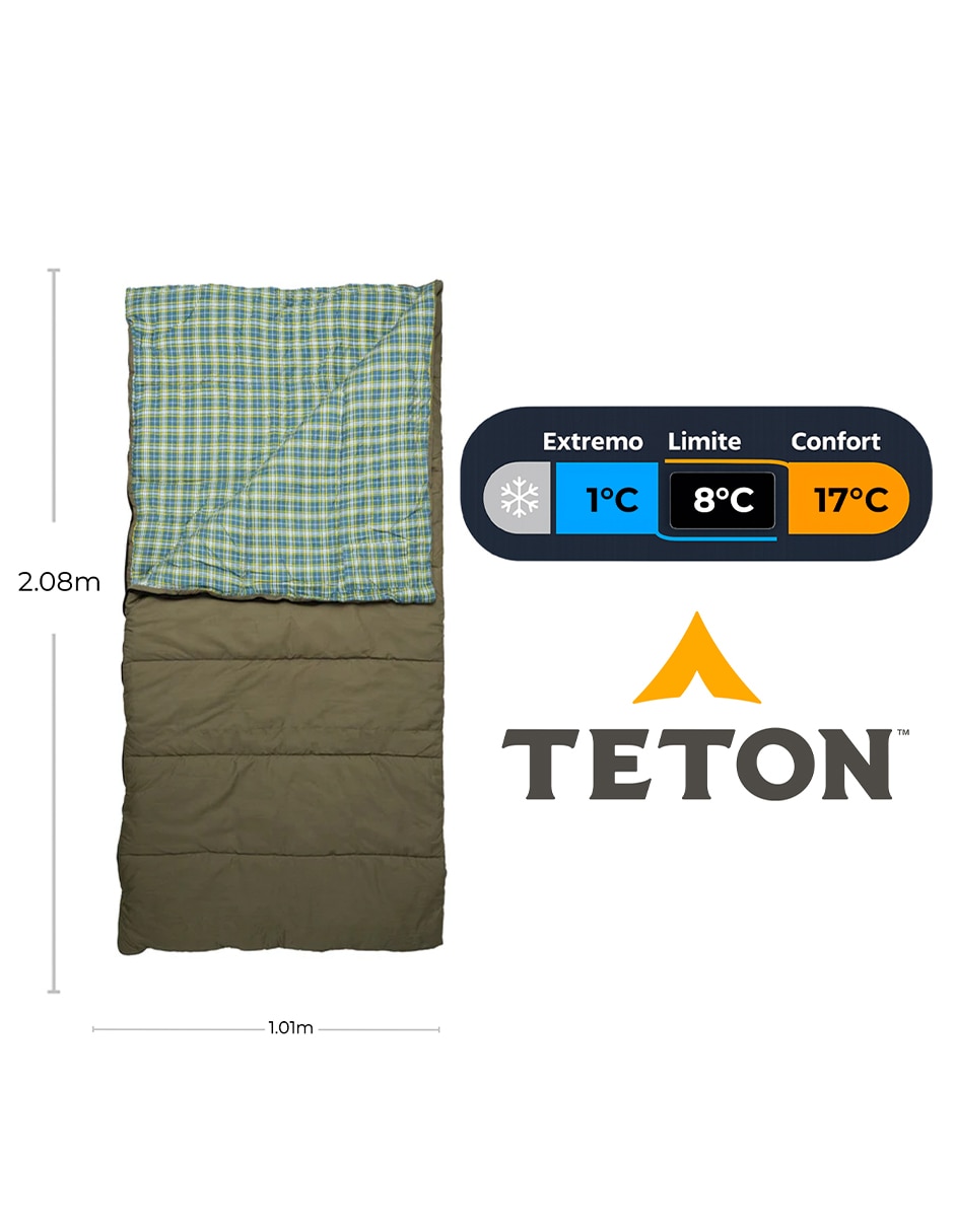 Sleeping bag teton evergreen 1 ¡c unisex