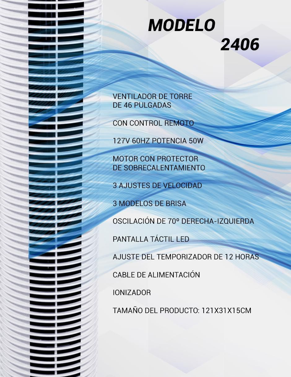 VENTILADOR DE TORRE 2406 ROOSE, BLANCOD 15