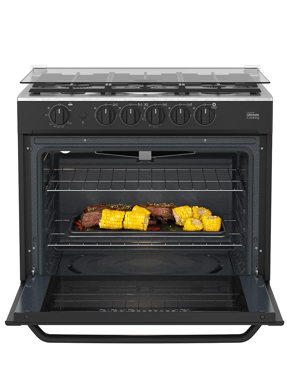 Estufa empotrable a gas lp Mabe 79.20 cm XOC80800CBSCMPU8 de 5 quemadores