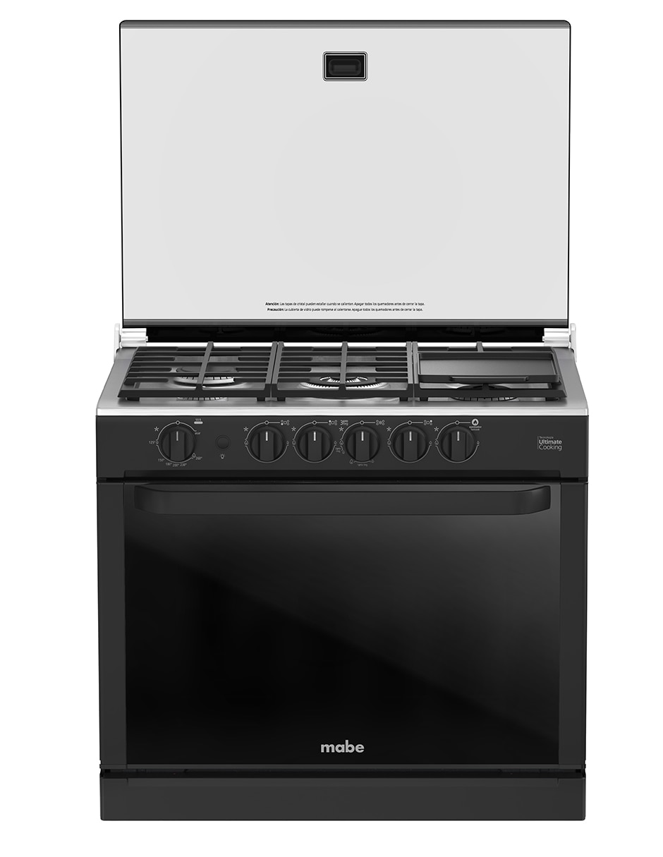 Estufa empotrable a gas lp Mabe 79.20 cm XOC80800CBSCMPU8 de 5 quemadores
