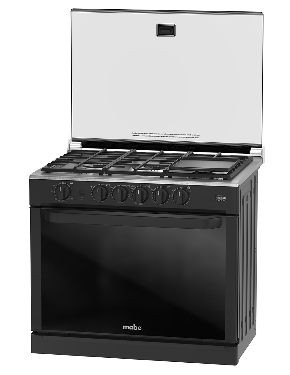 Estufa empotrable a gas lp Mabe 79.20 cm XOC80800CBSCMPU8 de 5 quemadores