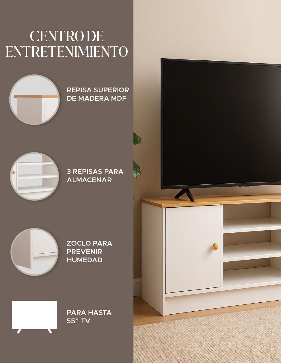 Mueble de TV armable de MDF 3