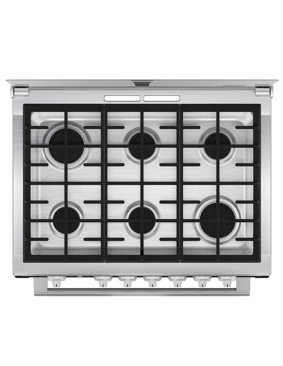 Combo estufa empotrable a gas lp 80 cm XOC80750CMPUV80 de 6 quemadores + campana 6