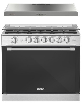 Combo estufa empotrable a gas lp 79.20 cm XOC80802CMPUV80 de 6 quemadores + campana 1
