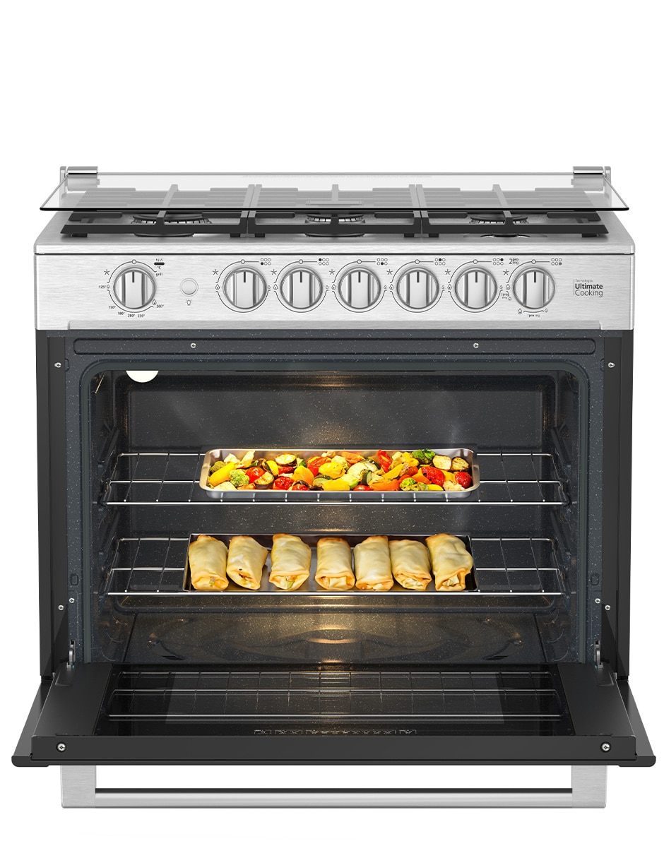 Combo estufa empotrable a gas lp 79.20 cm XOC80802CMPUV80 de 6 quemadores + campana Combo estufa empotrable a gas lp 79.20 cm XOC80802CMPUV80 de 6 quemadores + campana
