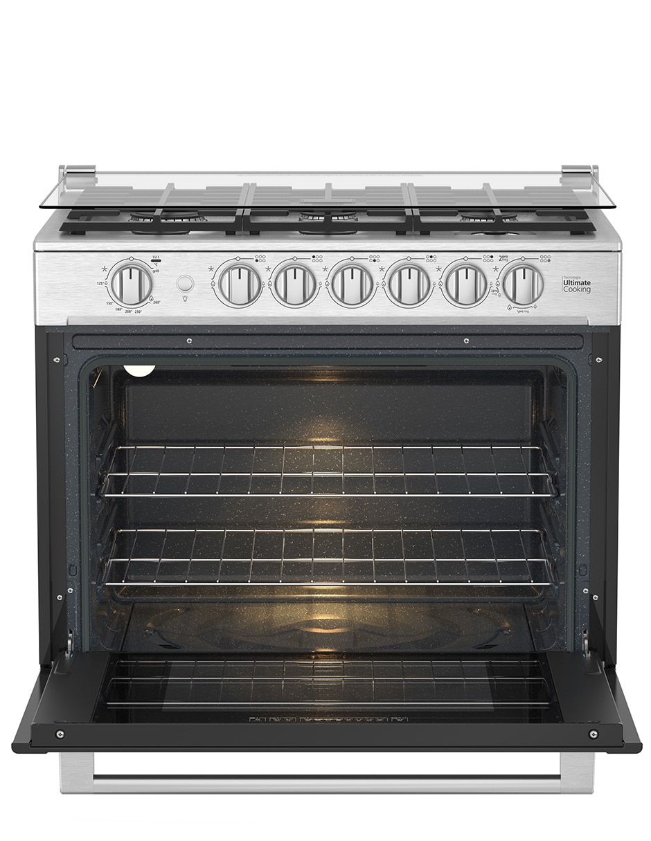 Combo estufa empotrable a gas lp 79.20 cm XOC80802CMPUV80 de 6 quemadores + campana 8