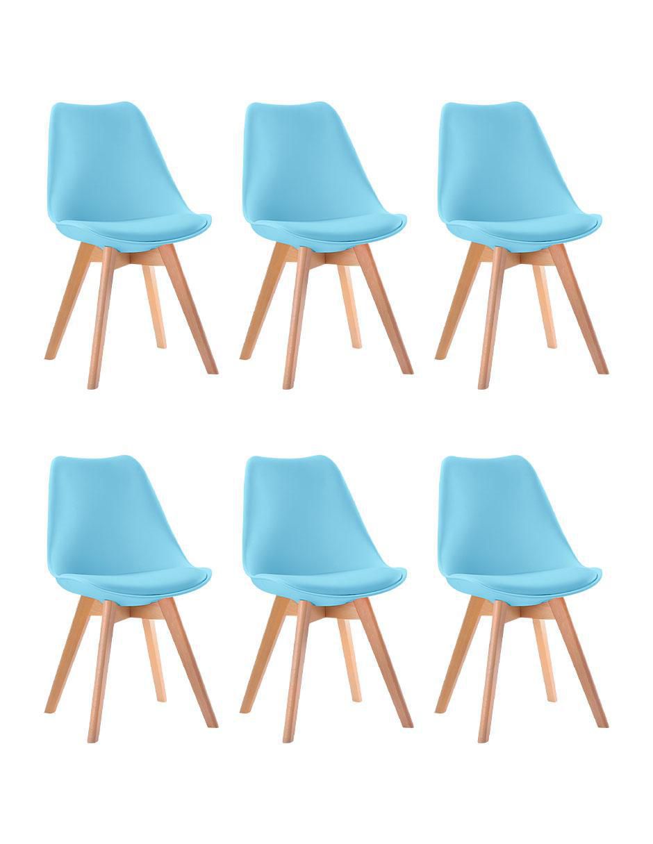 Juego de sillas 6 piezas TULIP Juego de sillas 6 piezas TULIP