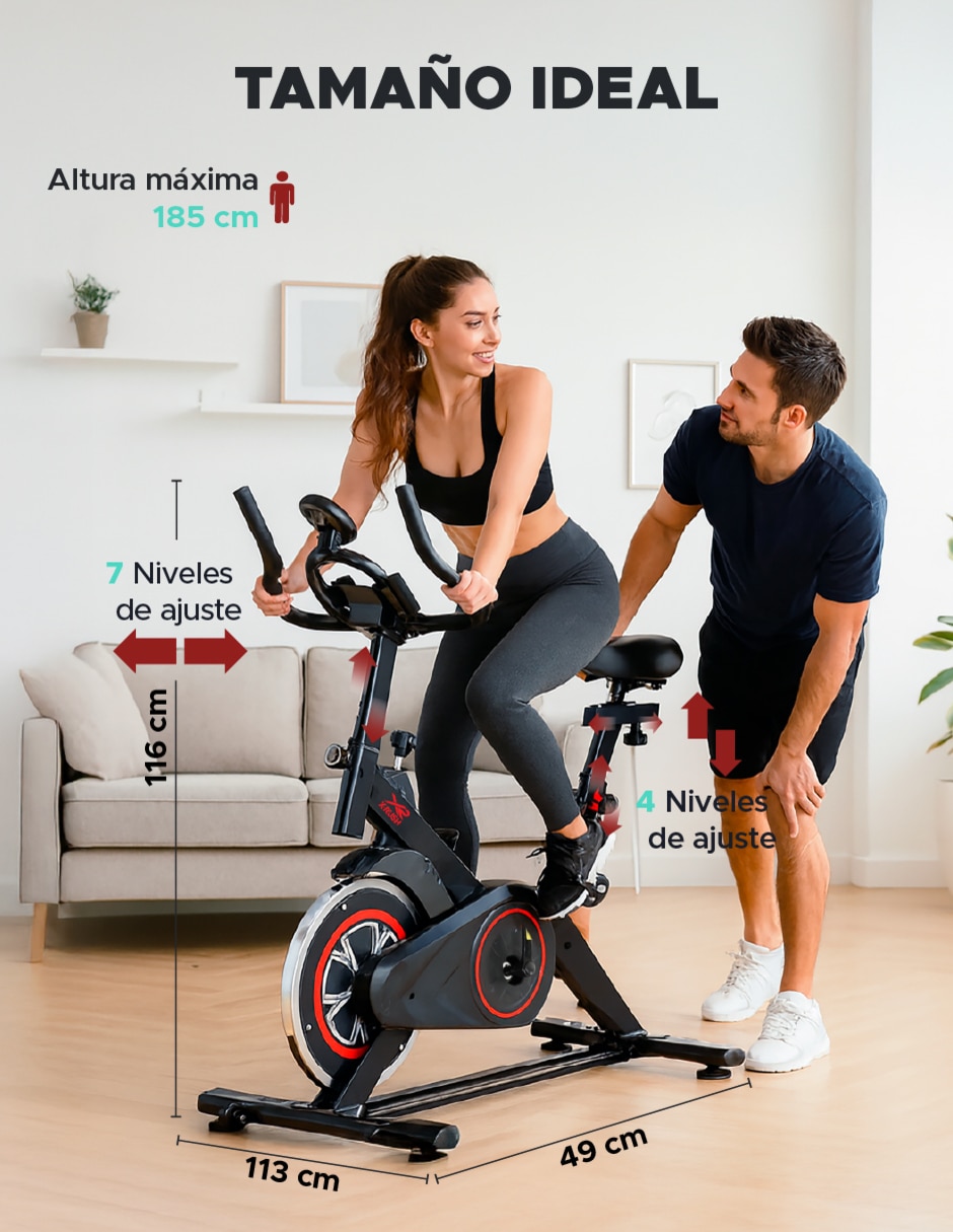 Bicicleta de spinning modelo xr-bdsp de acero 8