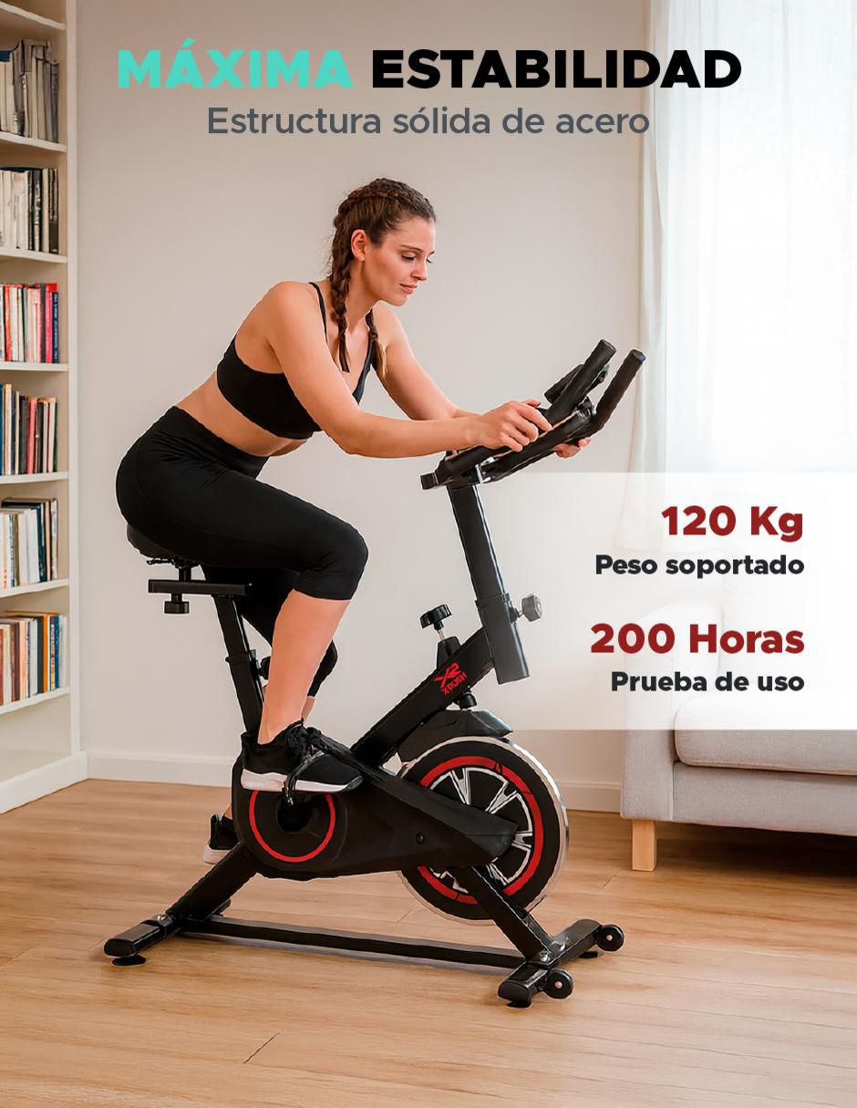 Bicicleta de spinning X-Rush modelo XR-BDSP de acero