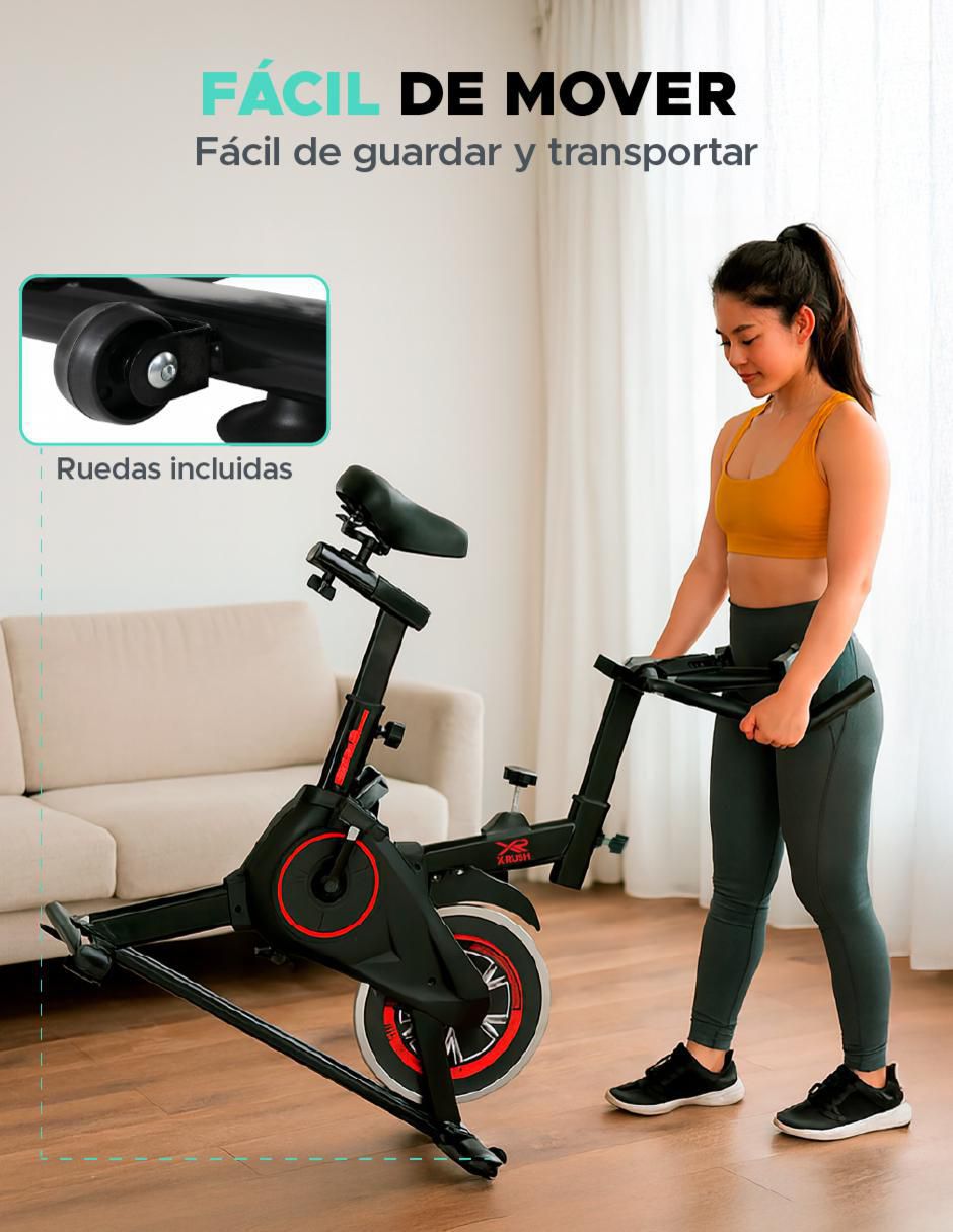 Bicicleta de spinning X-Rush modelo XR-BDSP de acero