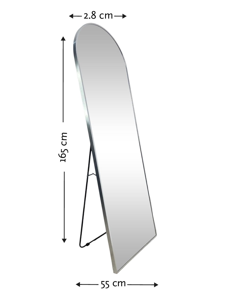 ESPEJO DE PIE STAND ARCH PLATA 4