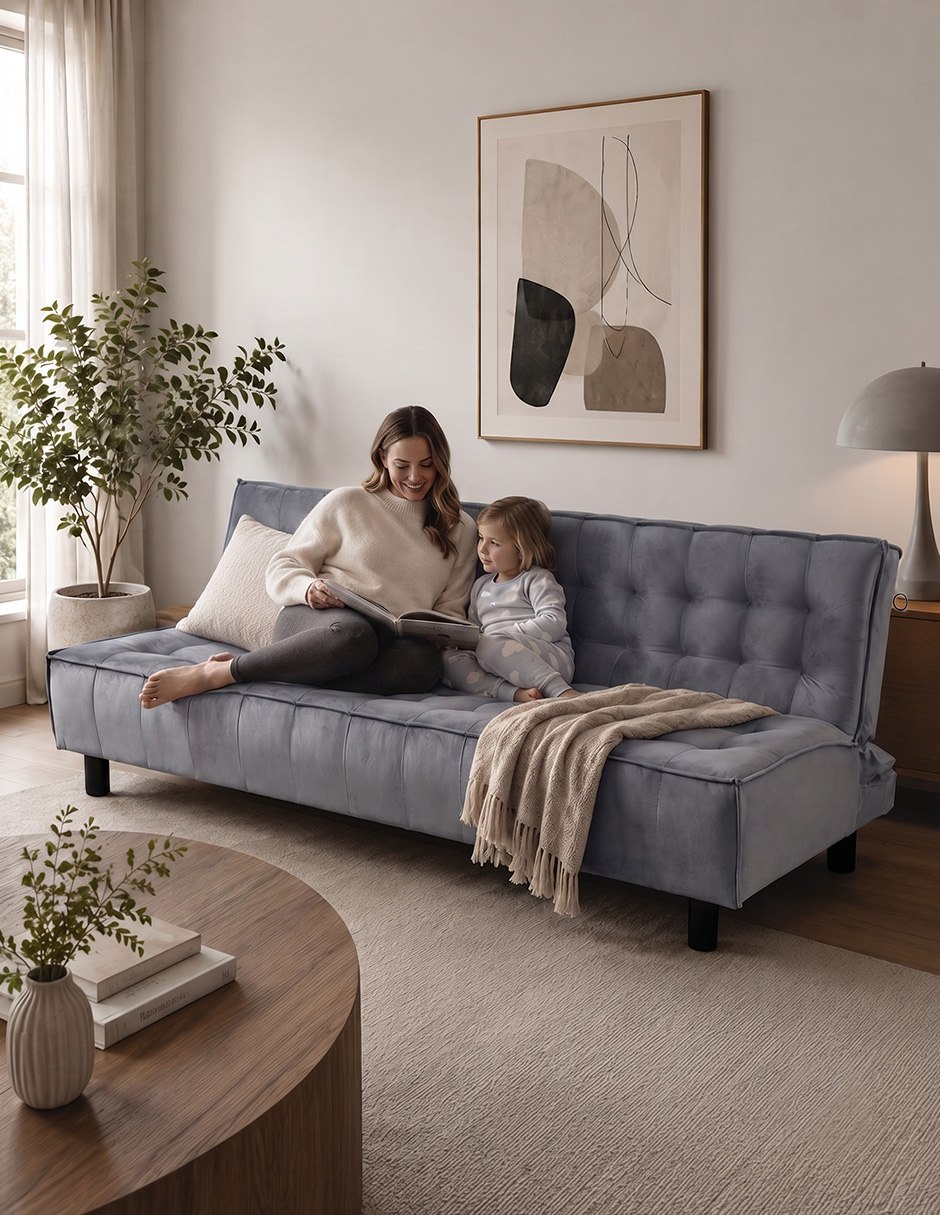 Sofá cama Milio Velvet de velvet 2