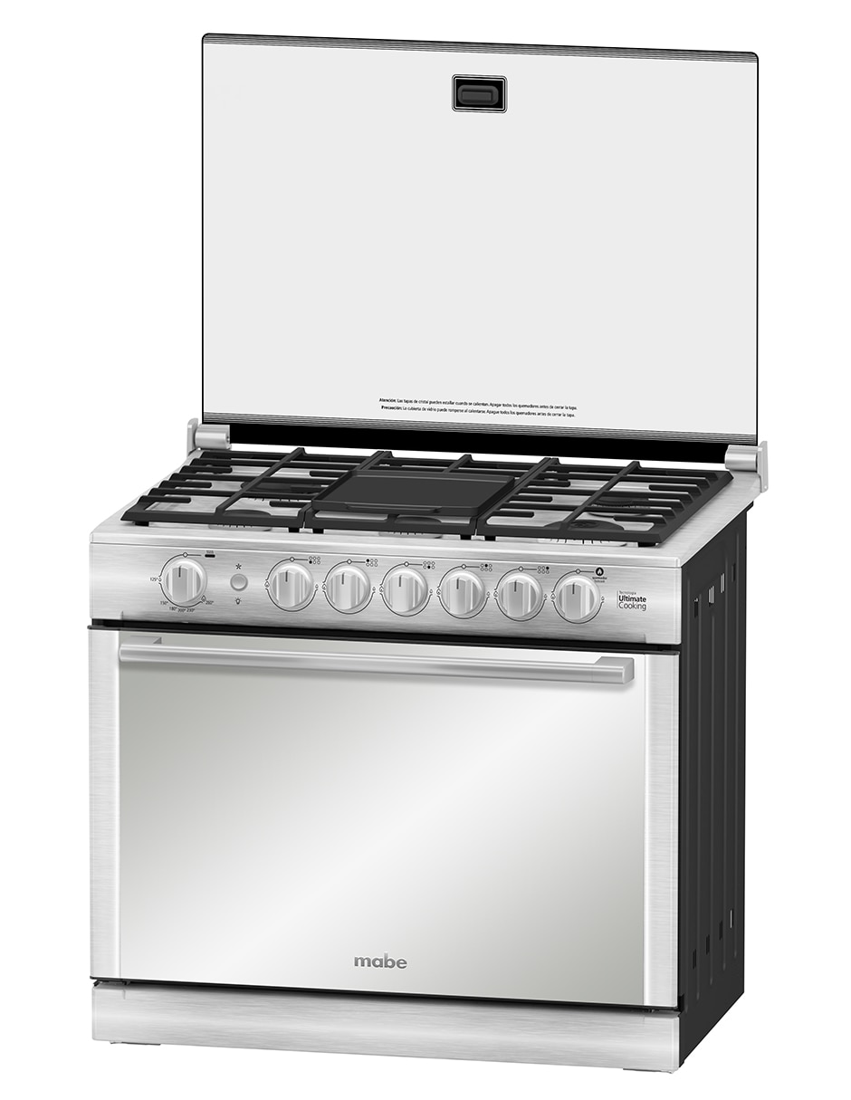 Combo estufa empotrable a gas lp 79.20 cm XOC80790CMPUV80 de 6 quemadores + campana 12