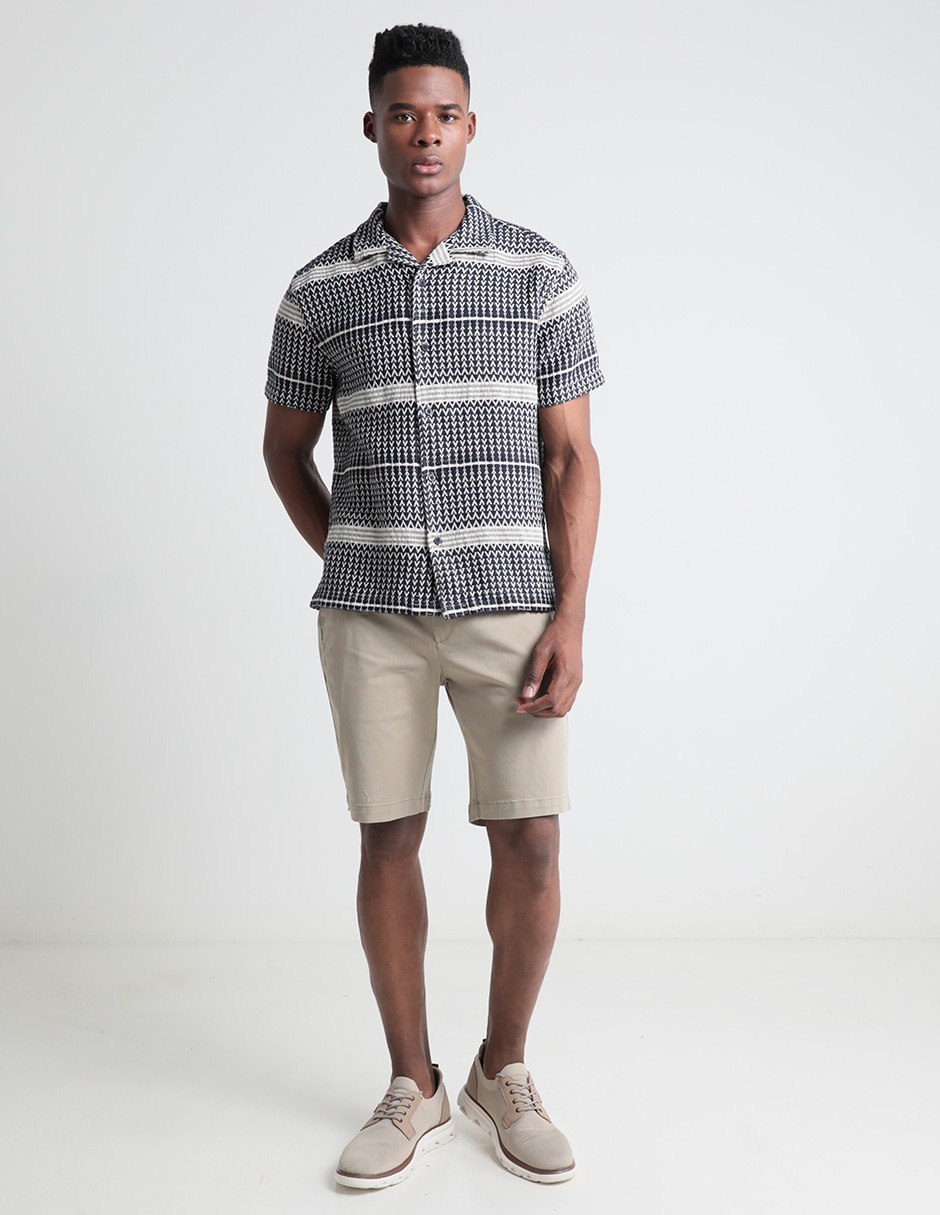 Camisa casual de algodón manga corta para hombre 3